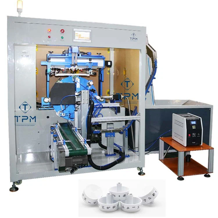 Automatic Aluminum Plastic Caps Knob Screen Printing Machine